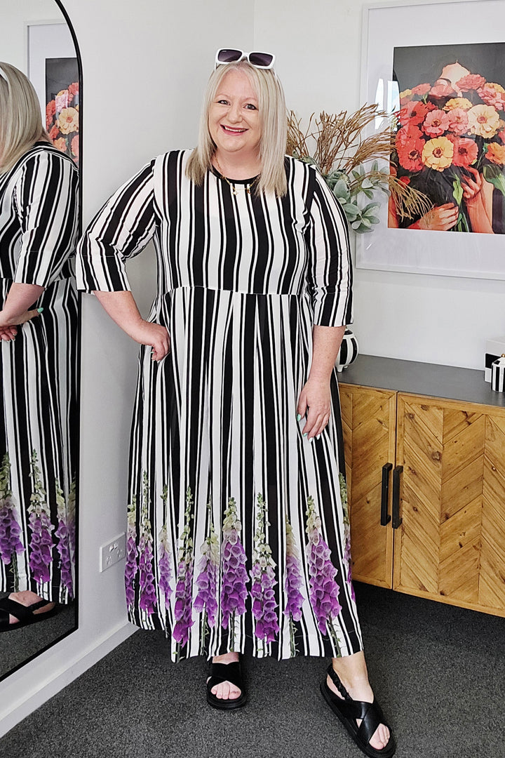 Jellicoe Aubrey Foxglove Stripe Dress