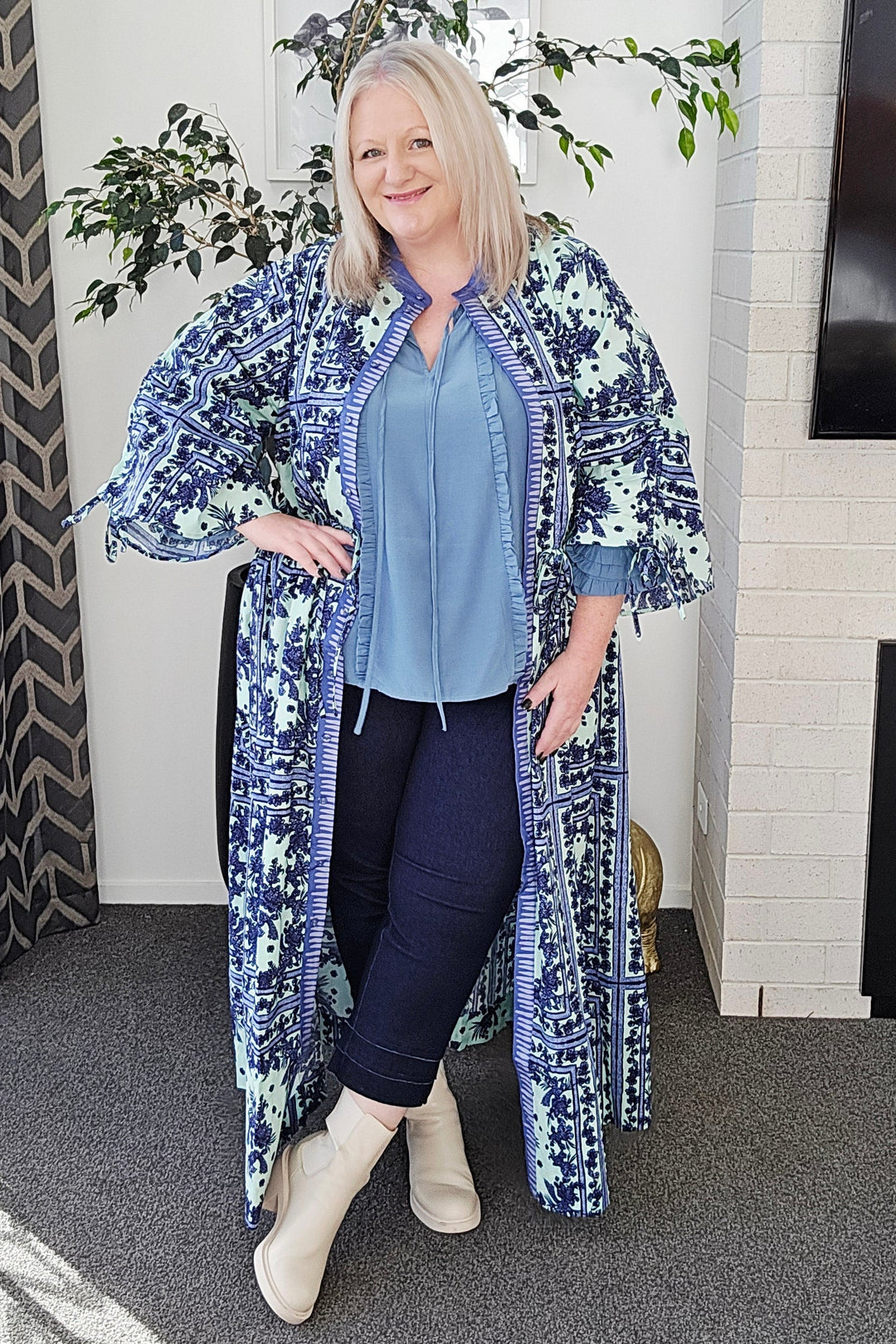 Fate & Becker Mint & Navy Domininca Dress