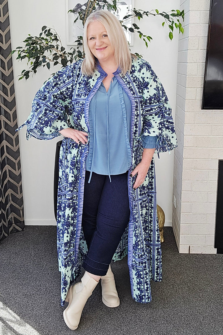 Fate & Becker Mint & Navy Domininca Dress