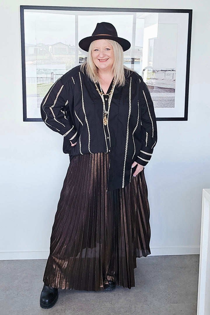 Curate Forever Long Skirt Brown