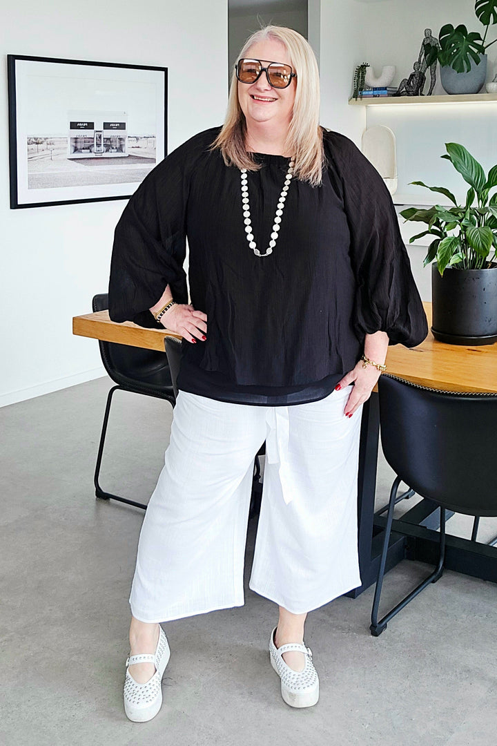 Haven Black Kenya Off Shoulder Top