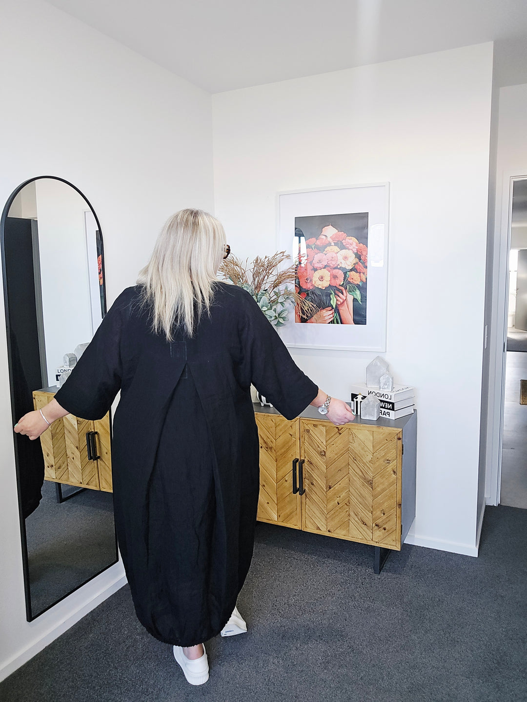 Deanne Hobbs Cooper Dress Black Flax