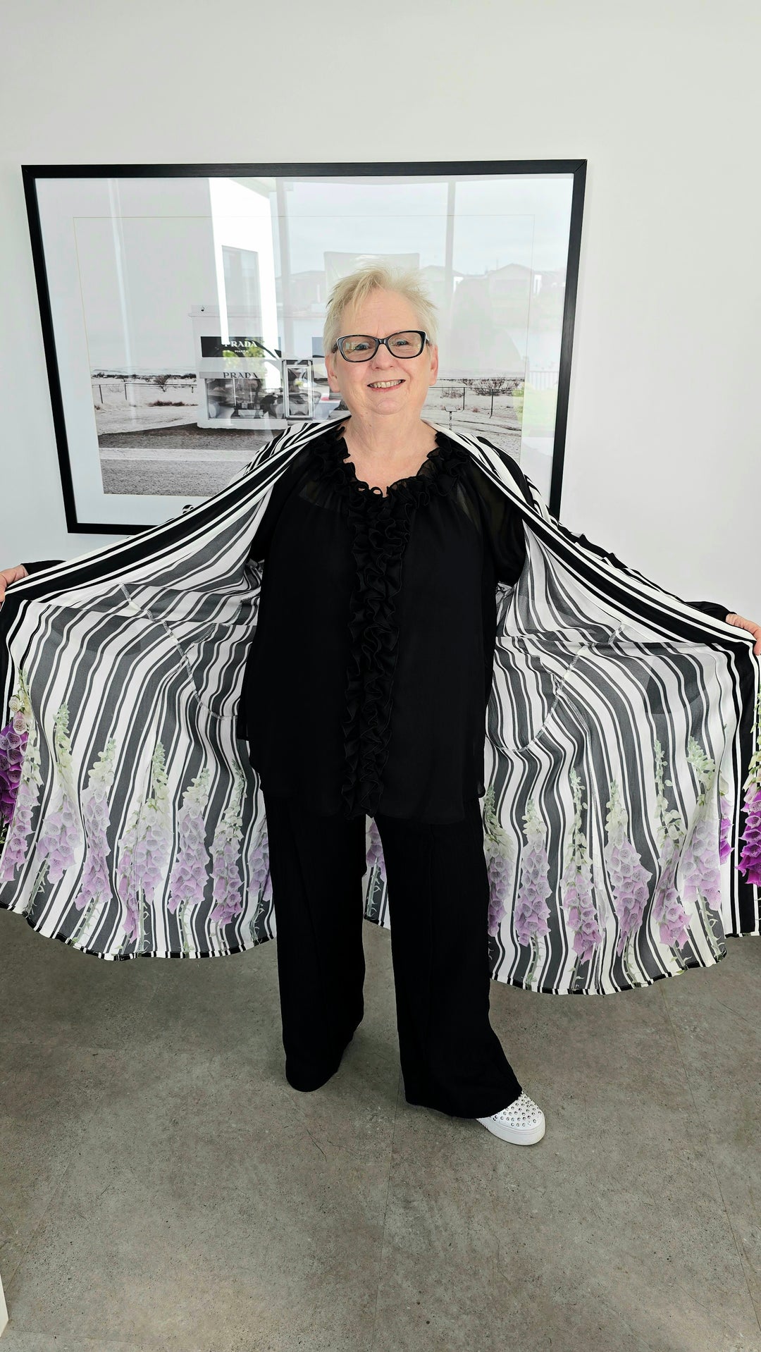 Jellicoe Foxglove Stripe Duster Coat