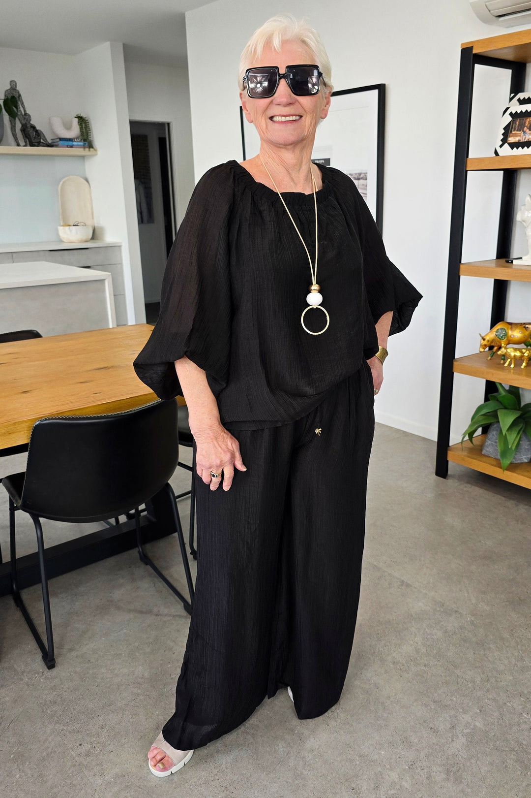 Haven Black Kenya Off Shoulder Top