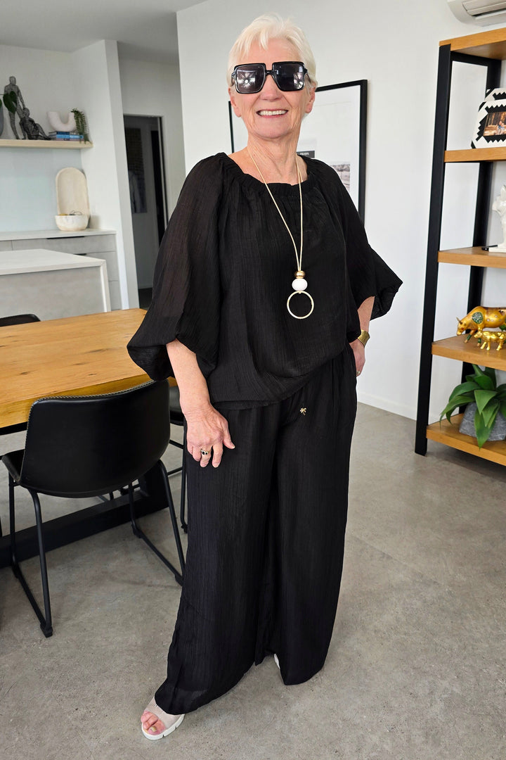 Haven Black Kenya Off Shoulder Top