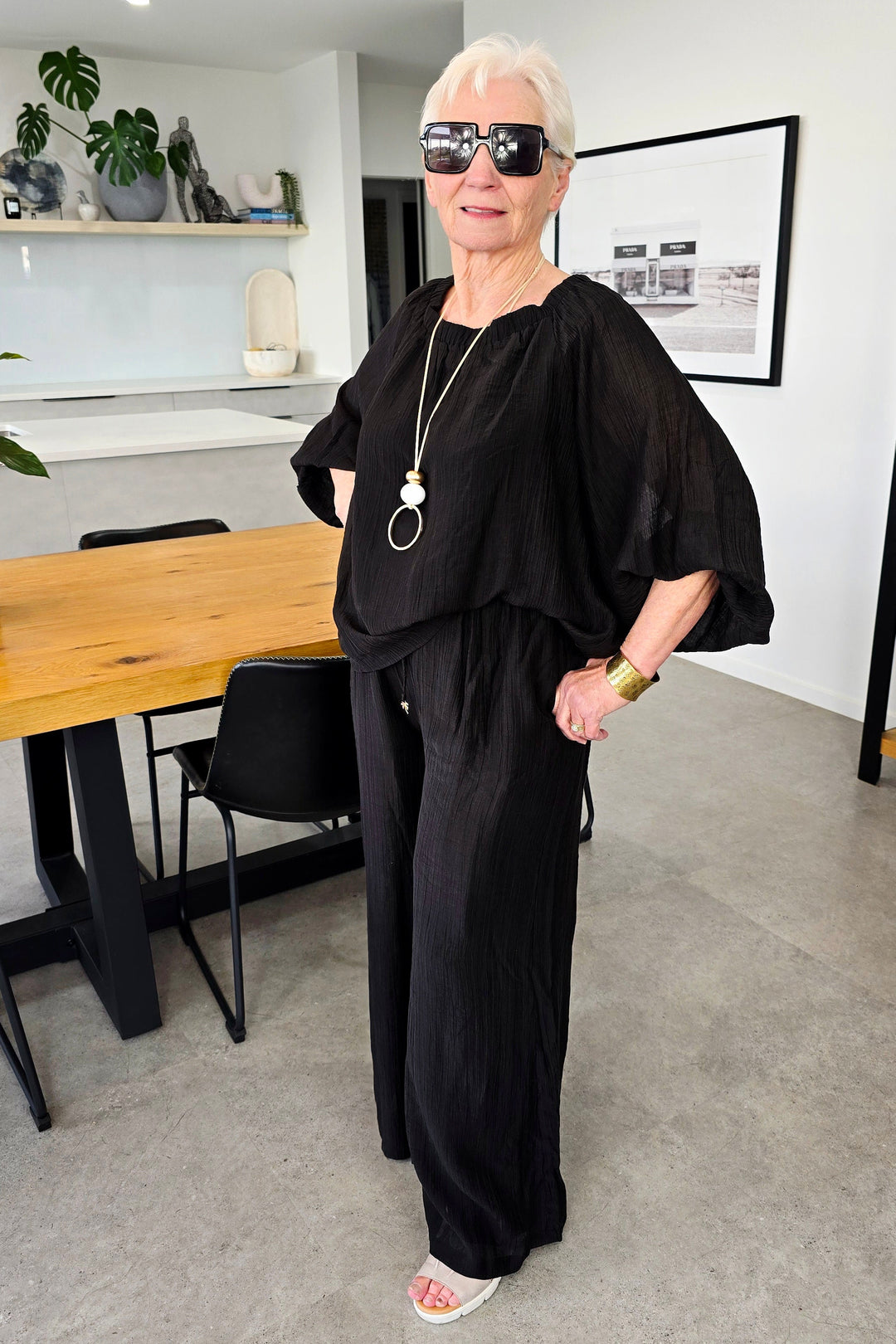Haven Black Kenya Off Shoulder Top
