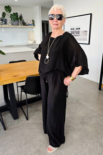 Haven Black Kenya Palazzo Pant