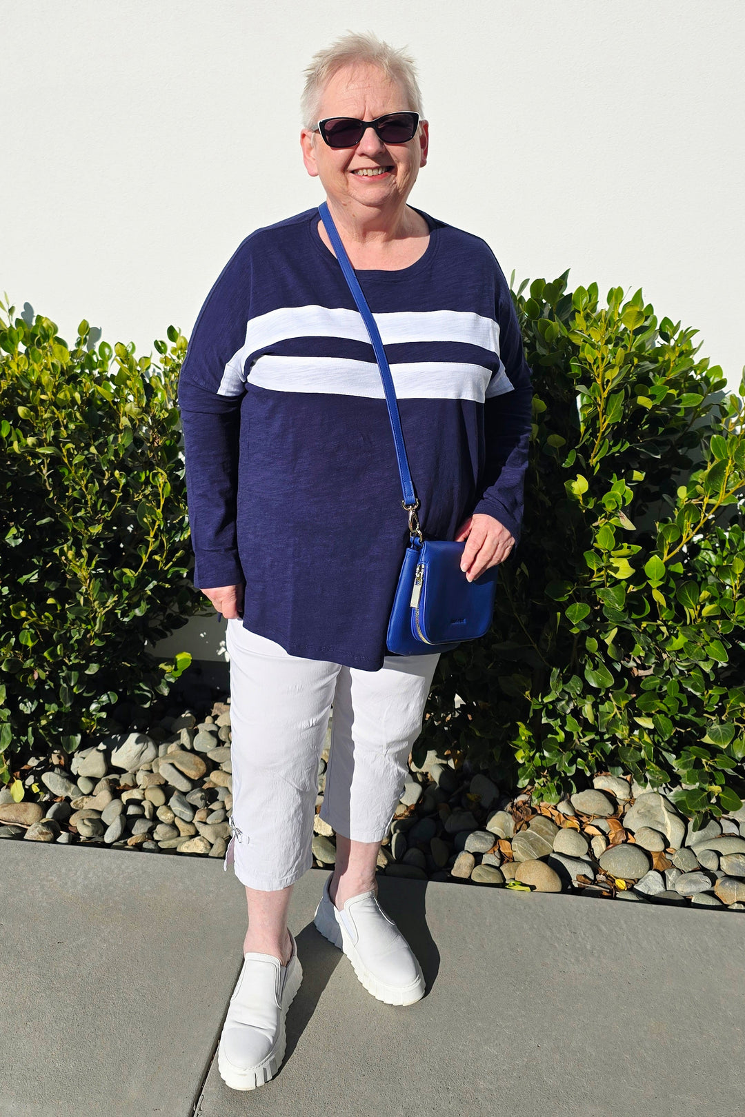 Stella + Gemma Navy Orlando Long Sleeve Tee