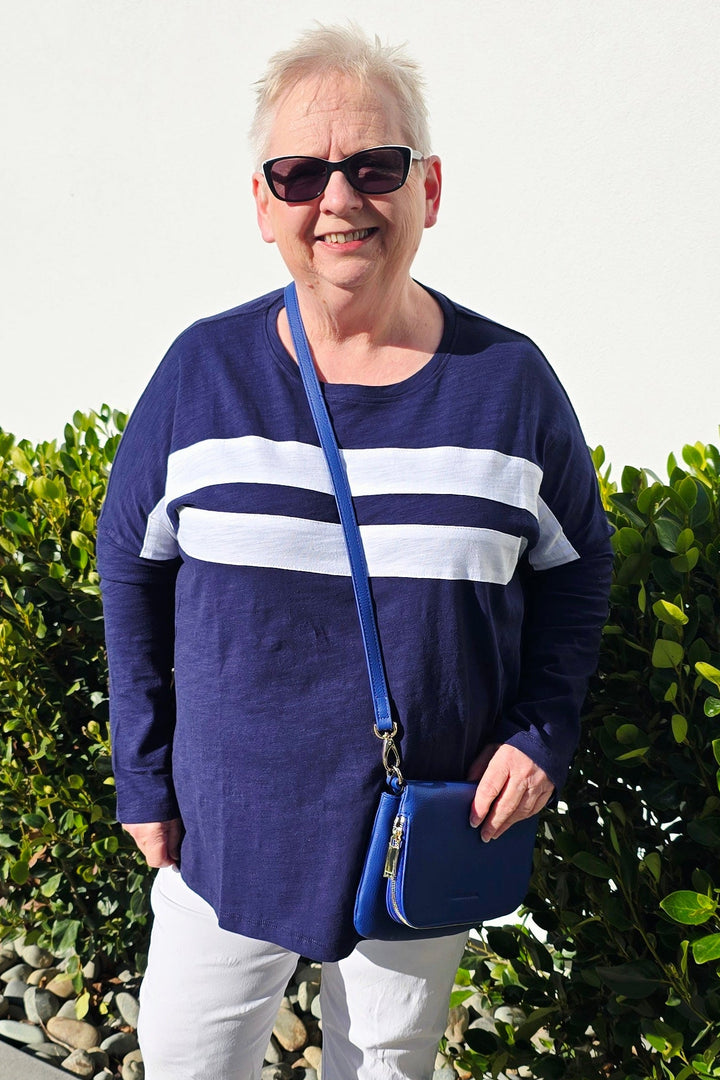 Stella + Gemma Navy Orlando Long Sleeve Tee