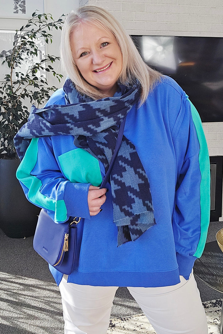 Betty Basics Blue Green Tania Sweatshirt