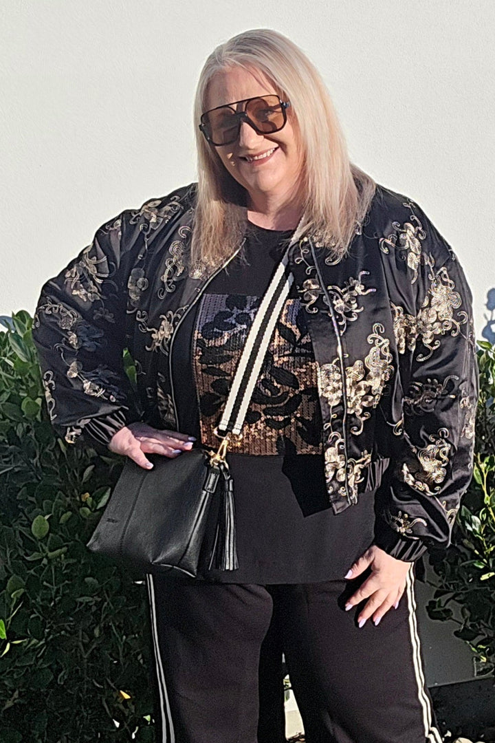Zafina Black Calla Top