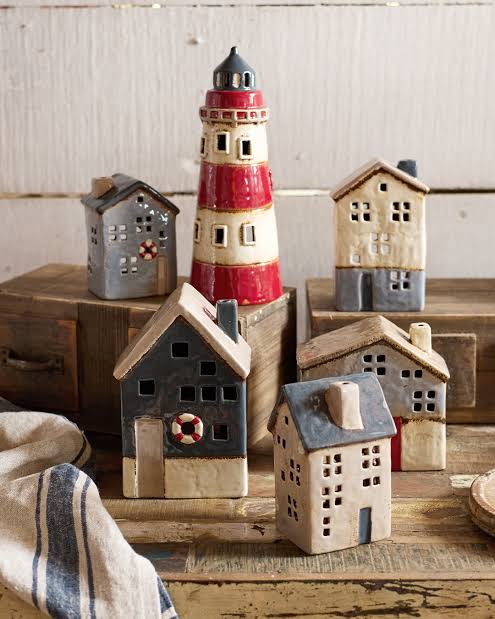 French Country St Malo Tealighlight Lighthouse