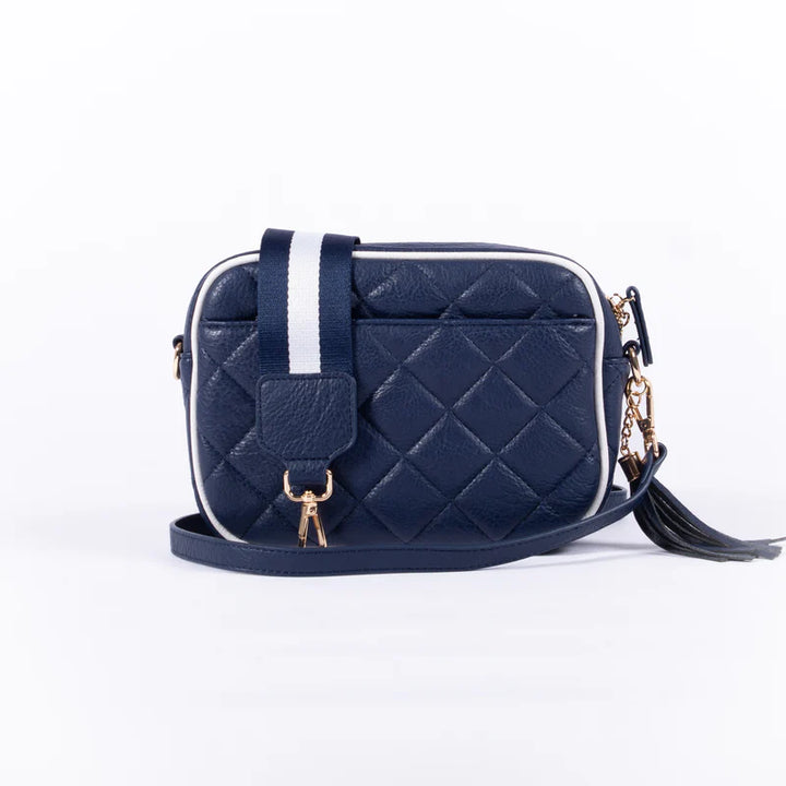 Liv & Milly Navy & White Quilted Sally Crossbody Bag