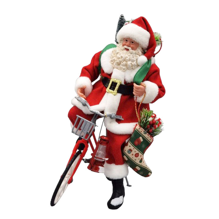 Santa on Bike Christmas Ornament