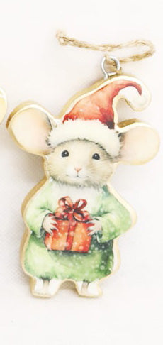 Le Forge Wood Mice Ornaments