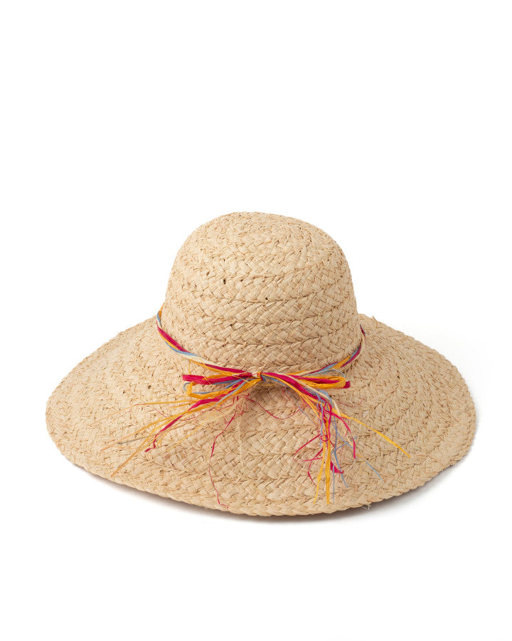 NATURAL COLOURED RAFFIA HAT