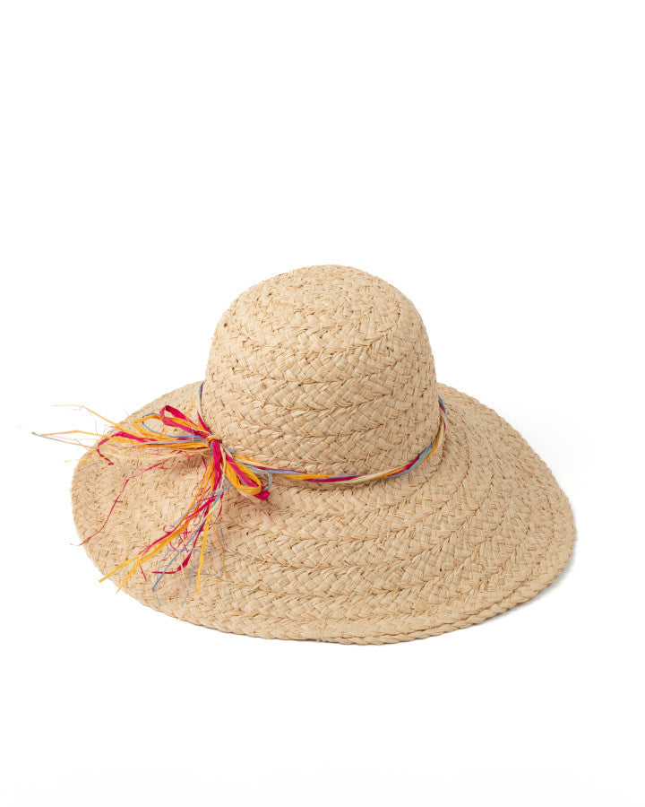 NATURAL COLOURED RAFFIA HAT