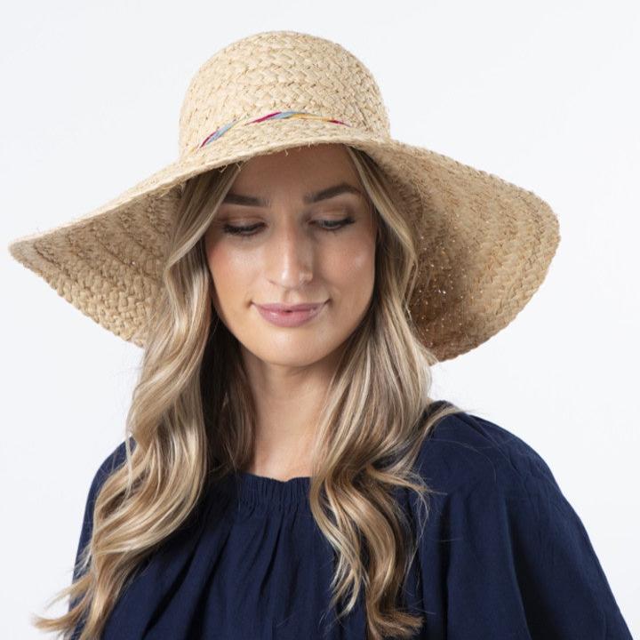 NATURAL COLOURED RAFFIA HAT