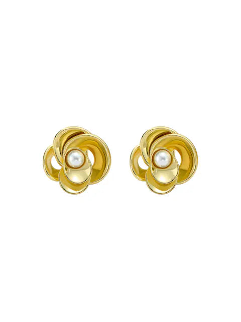 Ted Baker Pearl Flower Studded Earrings Gold