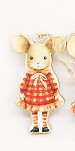 Le Forge Wood Mice Ornaments