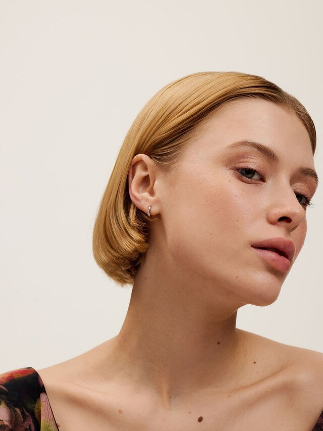 Ted Baker Crislie Engraved Earrings Silver