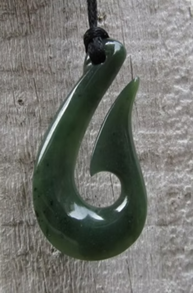 42mm Greenstone Hook Necklace