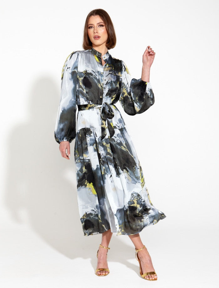 TRANSFIXED MIDI DUSTER SHIRT DRESS