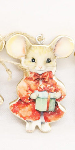 Le Forge Wood Mice Ornaments