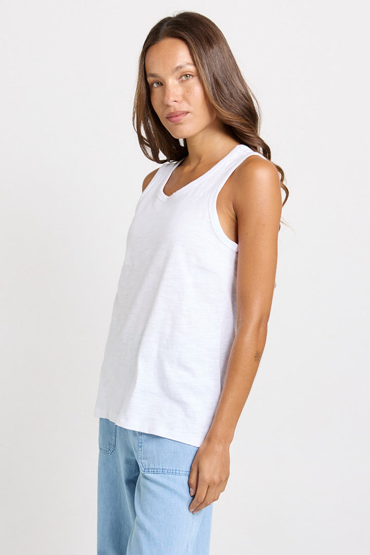 Betty Basics White Cotton Tank
