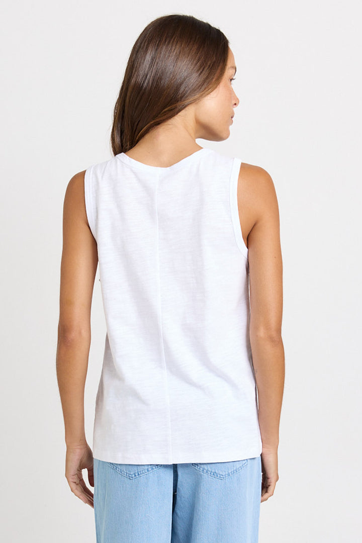 Betty Basics White Cotton Tank