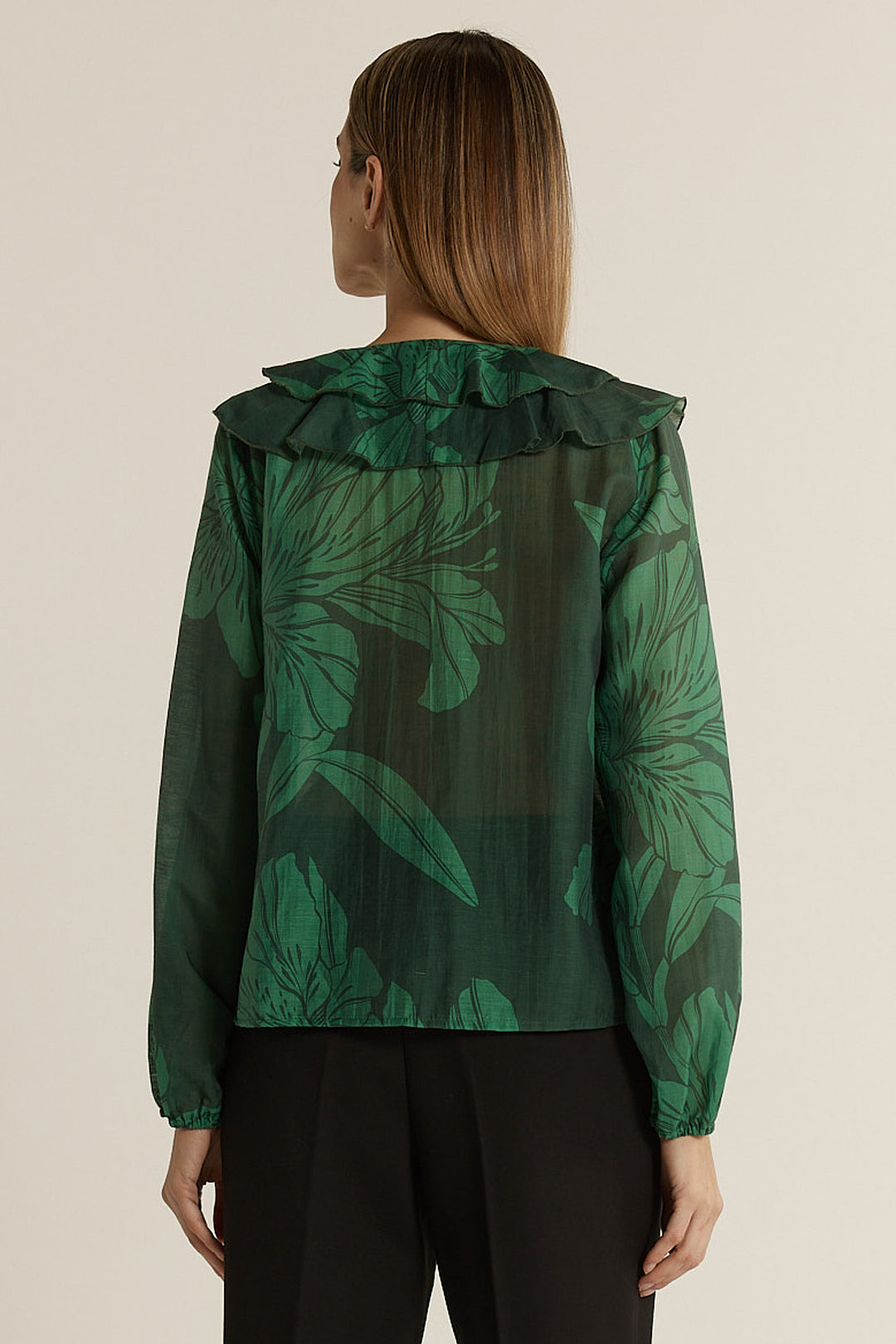 Fate & Becker Evergreen Lynn Ruffle Blouse