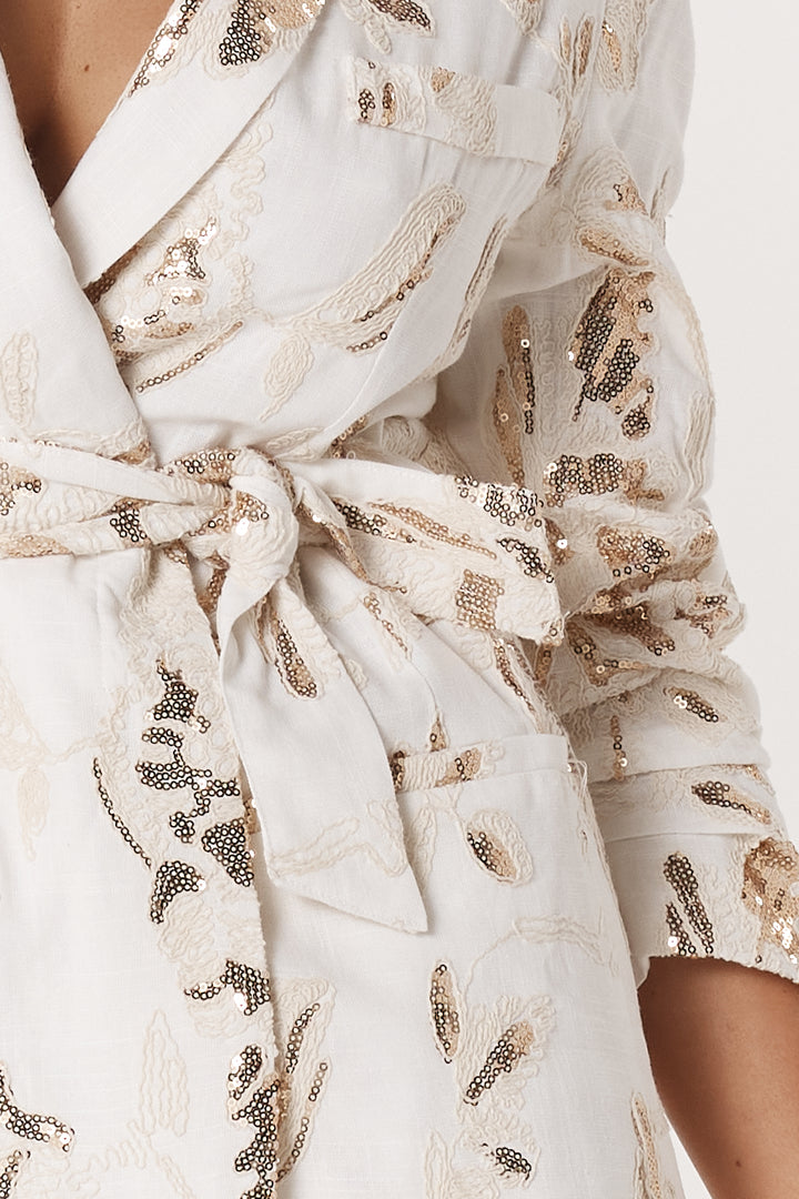 Fate & Becker Ines Seqin Linen Blazer