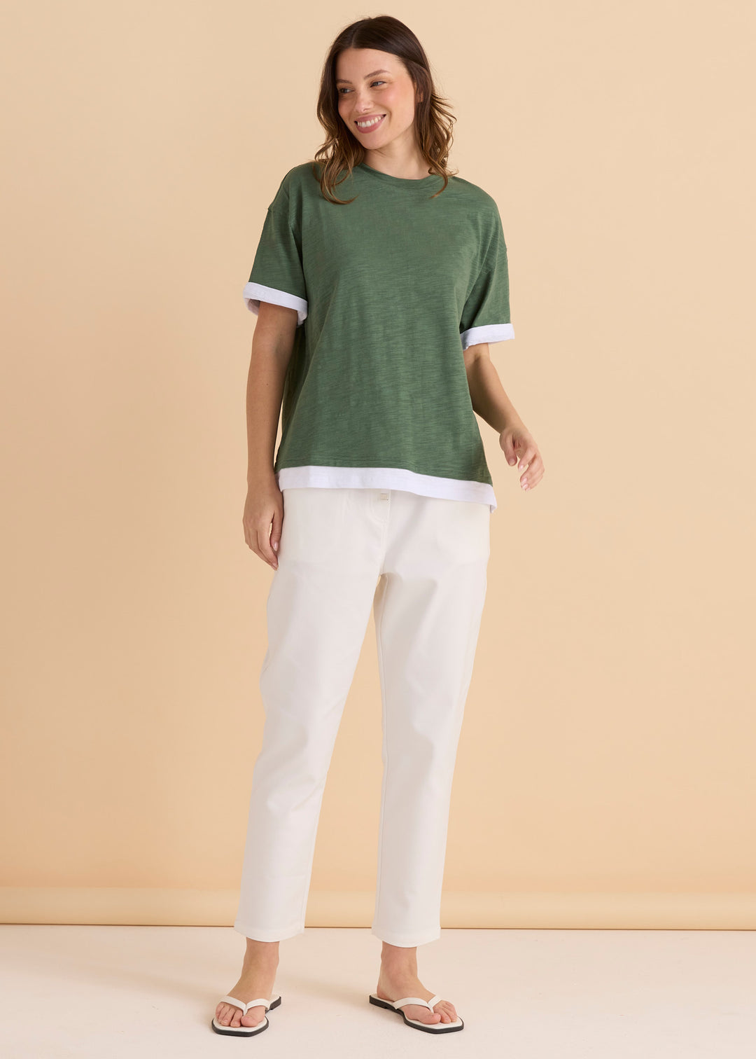 Betty Basics Green Boyfriend Tee