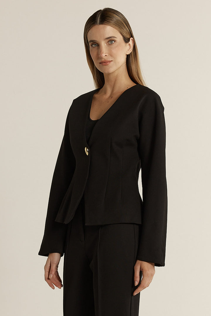 Fate & Becker Black Pia Ponte Jacket