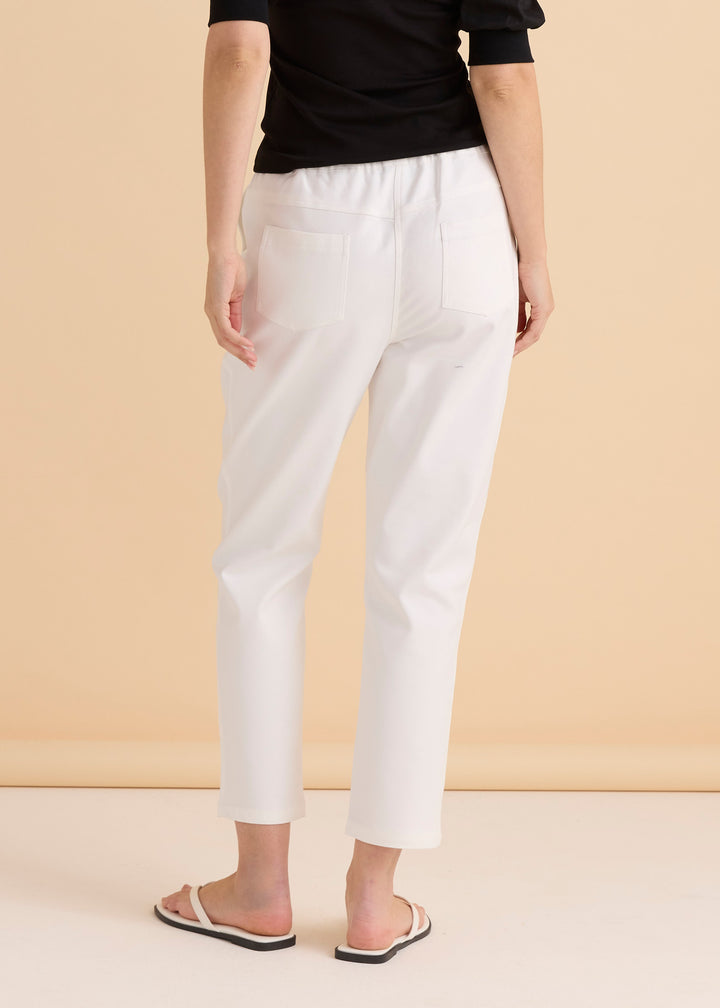 Betty Basics White Kenzie Jogger