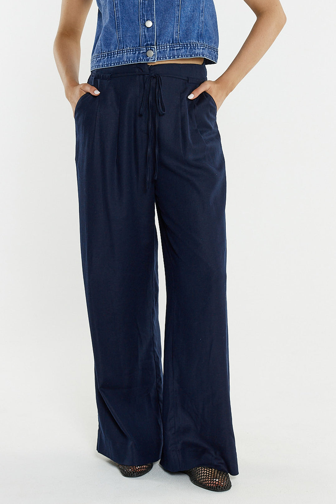 Sass Navy Beth Tailored Pant