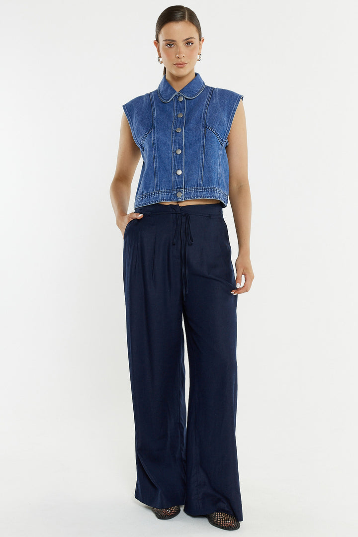 Sass Navy Beth Tailored Pant