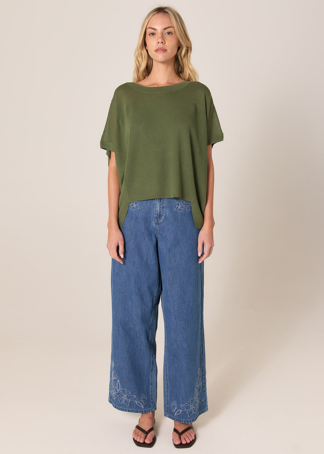 Fate & Becker Olive Esther Knit Top