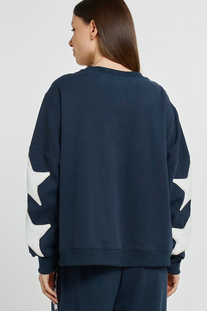 Betty Basics Navy Saski Sweatshirt