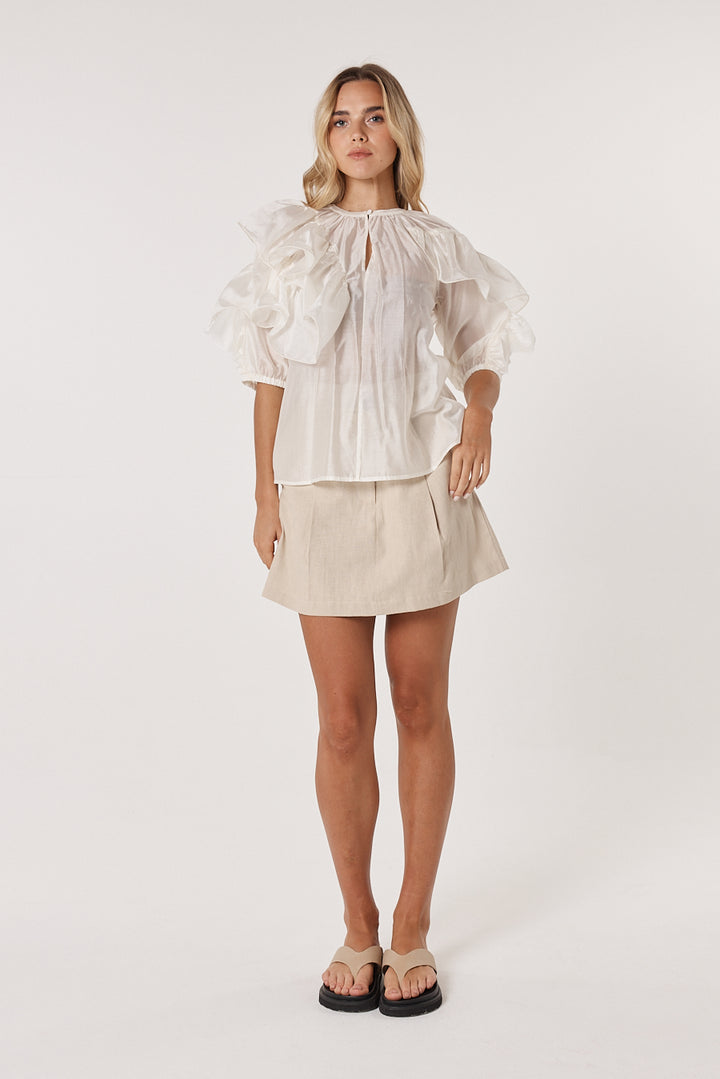 Fate & Becker Ruffled Celeste Blouse