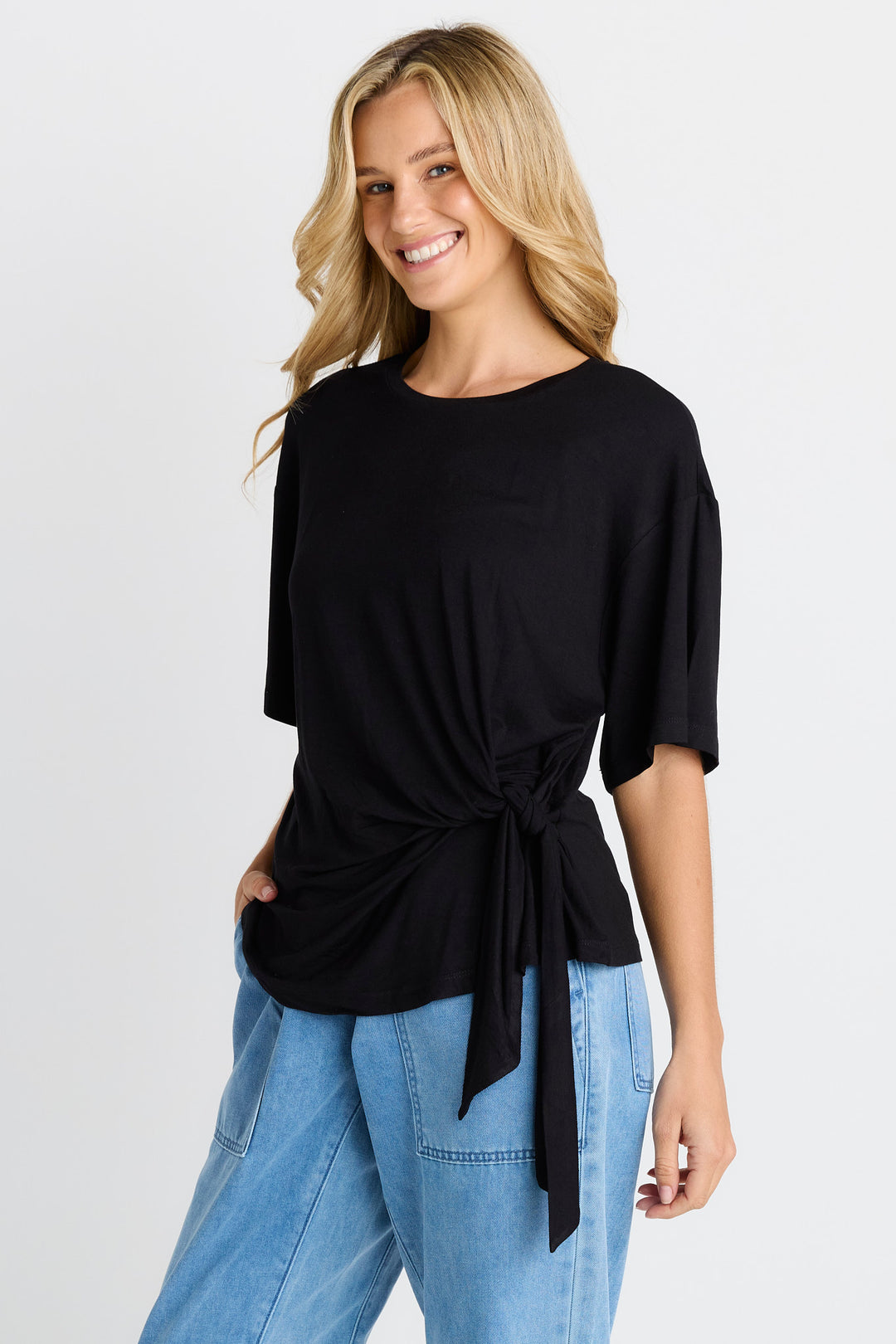 Betty Basics Black Knot Tee