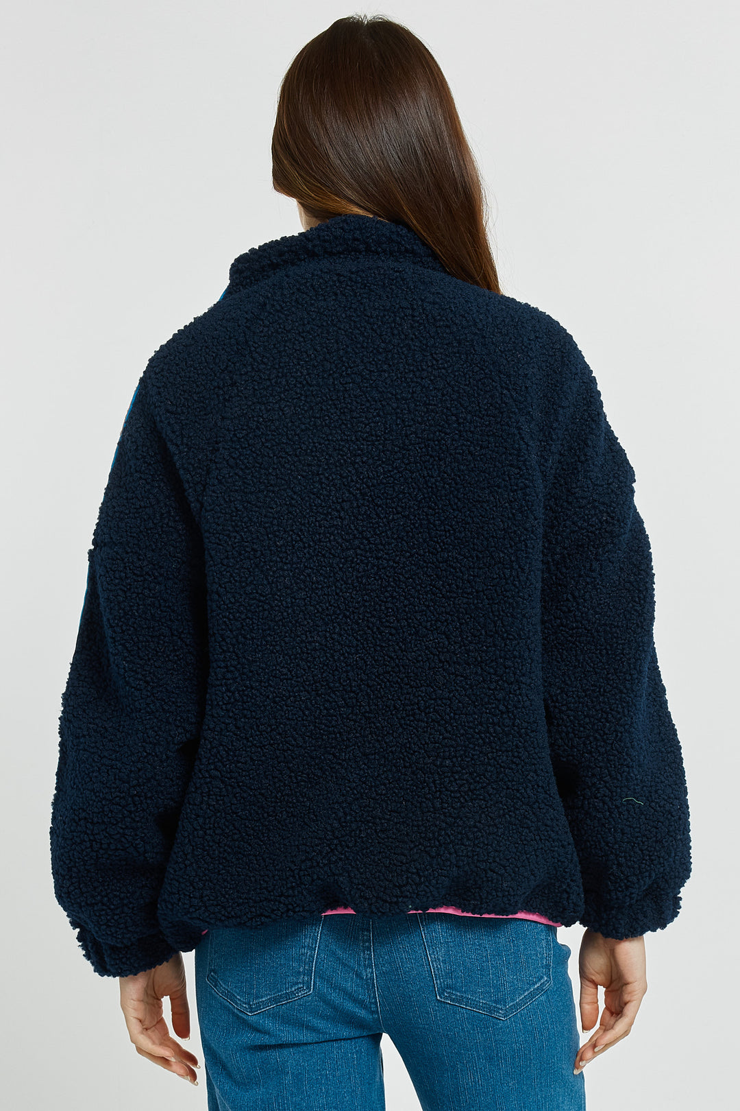 Betty Basics Navy Aubrey Fleece Jacket