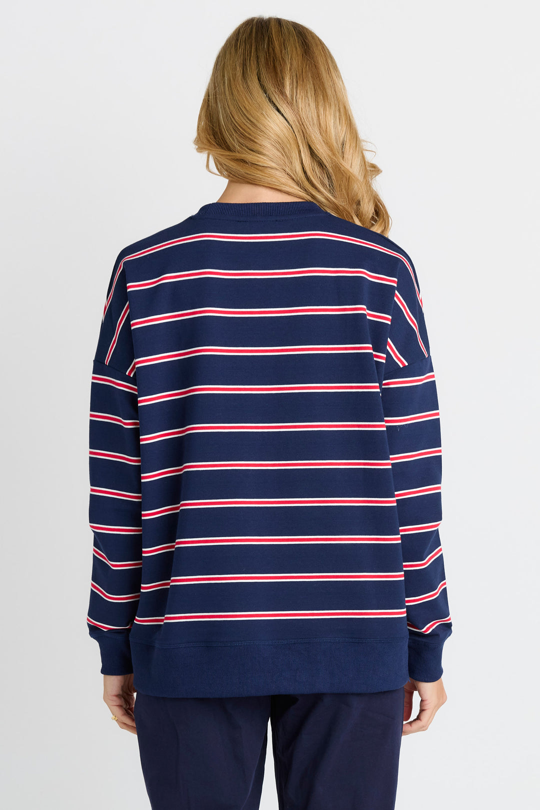 Betty Basics Navy Stripe Ziggy Sweatshirt