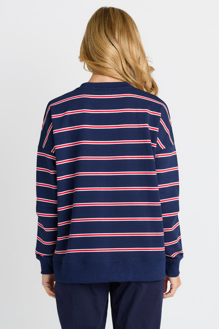 Betty Basics Navy Stripe Ziggy Sweatshirt
