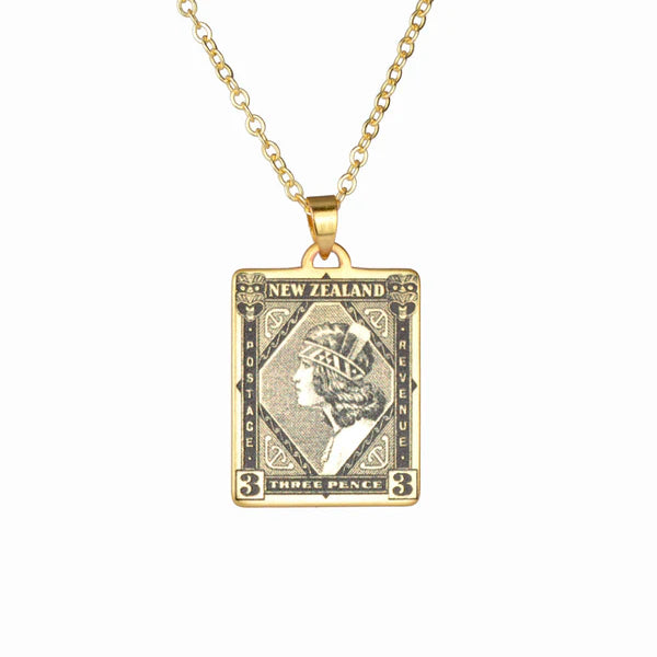 WAHINE STAMP NECKLACE