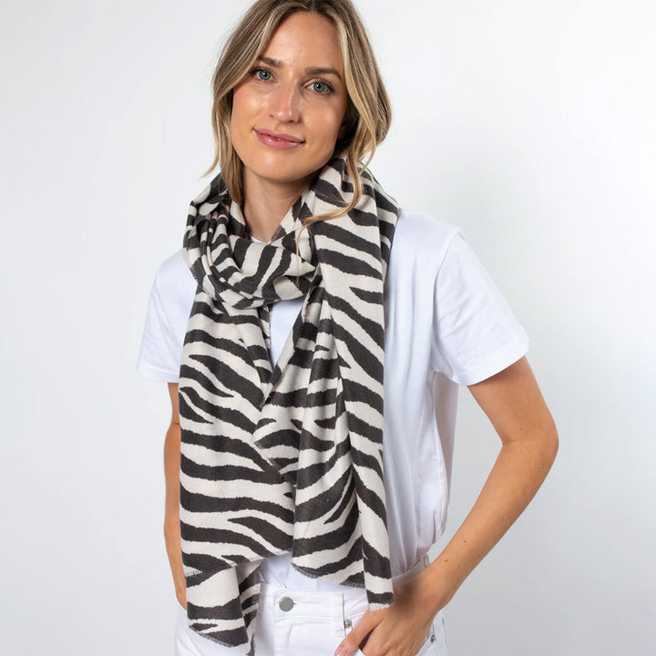 Stella + Gemma Zebra Stripe Scarf