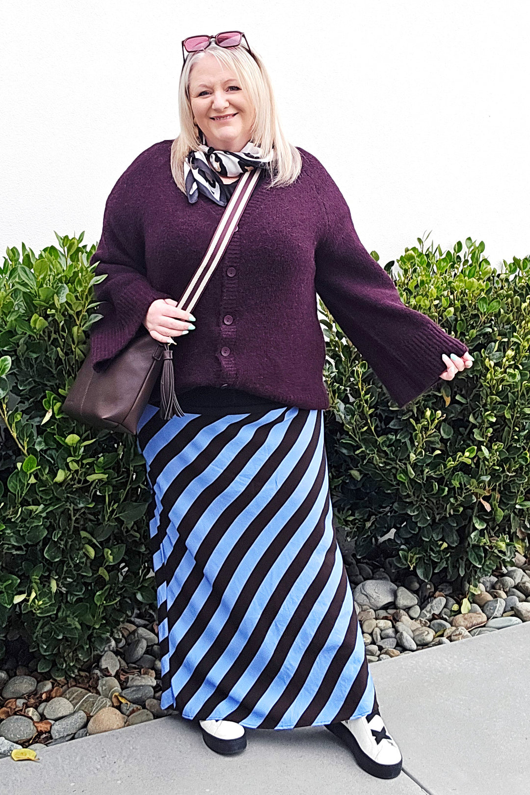 Fate & Becker Burgundy Zinnia Fluffy Cardigan