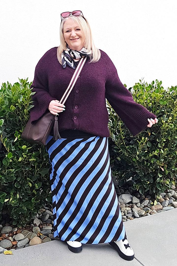 Fate & Becker Burgundy Zinnia Fluffy Cardigan
