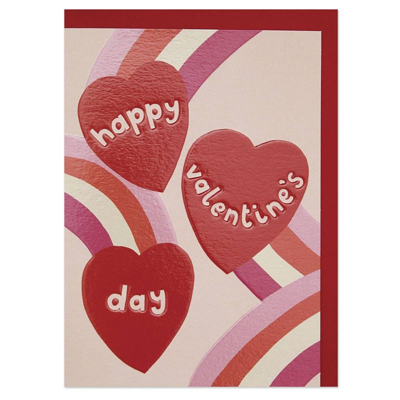 HAPPY VALENTINES DAY HEARTS CARD