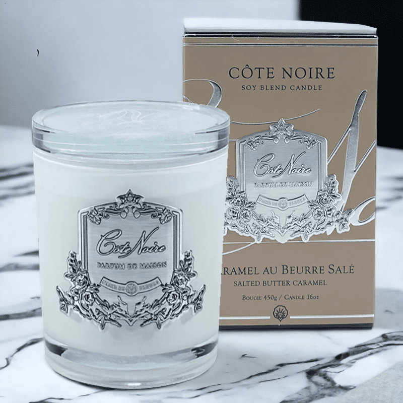 450G SALTED BUTTER CARAMEL CRYSTAL LID CANDLE
